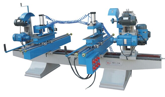 上下雙頭圓鋸機附立軸機，雙端鋸